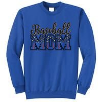 Baseball Mom Leopard Funny Softball Mom MotherS Day Gift Tall Sweatshirt