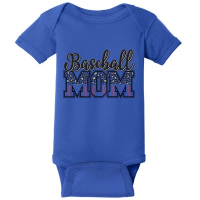 Baseball Mom Leopard Funny Softball Mom MotherS Day Gift Baby Bodysuit