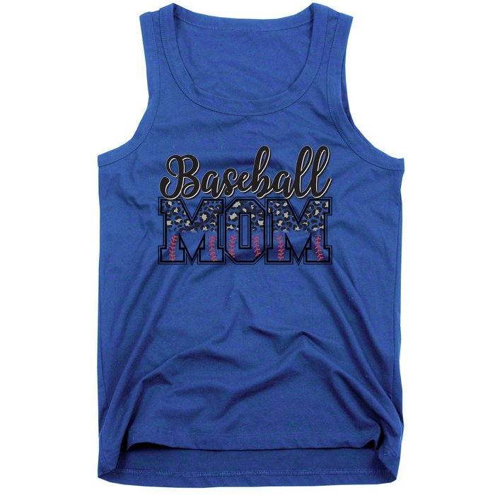 Baseball Mom Leopard Funny Softball Mom MotherS Day Gift Tank Top