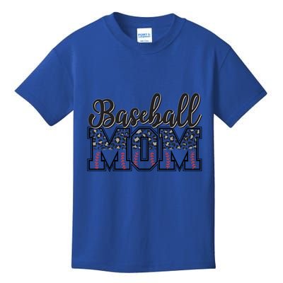 Baseball Mom Leopard Funny Softball Mom MotherS Day Gift Kids T-Shirt