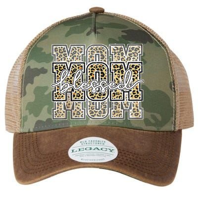 Blessed Mama Mom Leopard Print Happy Mothers Day Legacy Tie Dye Trucker Hat