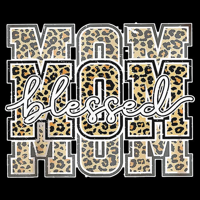 Blessed Mama Mom Leopard Print Happy Mothers Day Short Acrylic Beanie