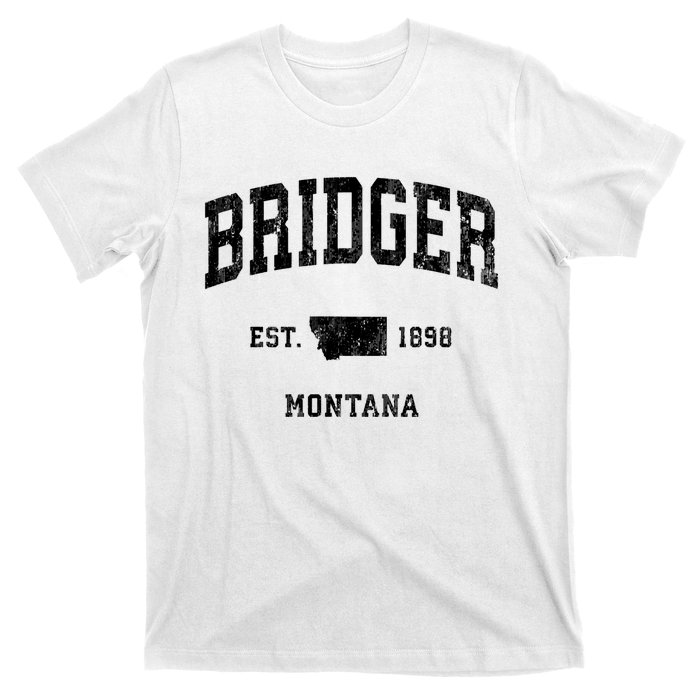 Bridger Montana Mt Vintage Athletic Sports Design T-Shirt