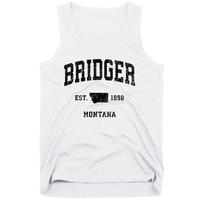 Bridger Montana Mt Vintage Athletic Sports Design Tank Top