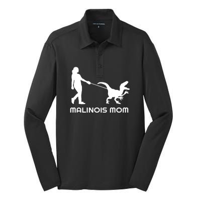 Belgian Malinois Mom Silk Touch Performance Long Sleeve Polo