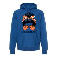 Basketball Mom Messy Bun Proud Mama Basketball Sunshades Gift Premium Hoodie