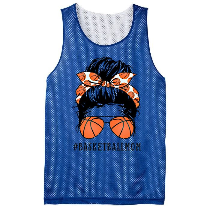 Basketball Mom Messy Bun Proud Mama Basketball Sunshades Gift Mesh Reversible Basketball Jersey Tank