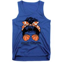 Basketball Mom Messy Bun Proud Mama Basketball Sunshades Gift Tank Top