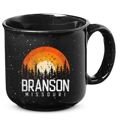 Branson Missouri Mo Retro Vintage 70s 80s 90s 15oz Campfire Ceramic Mug