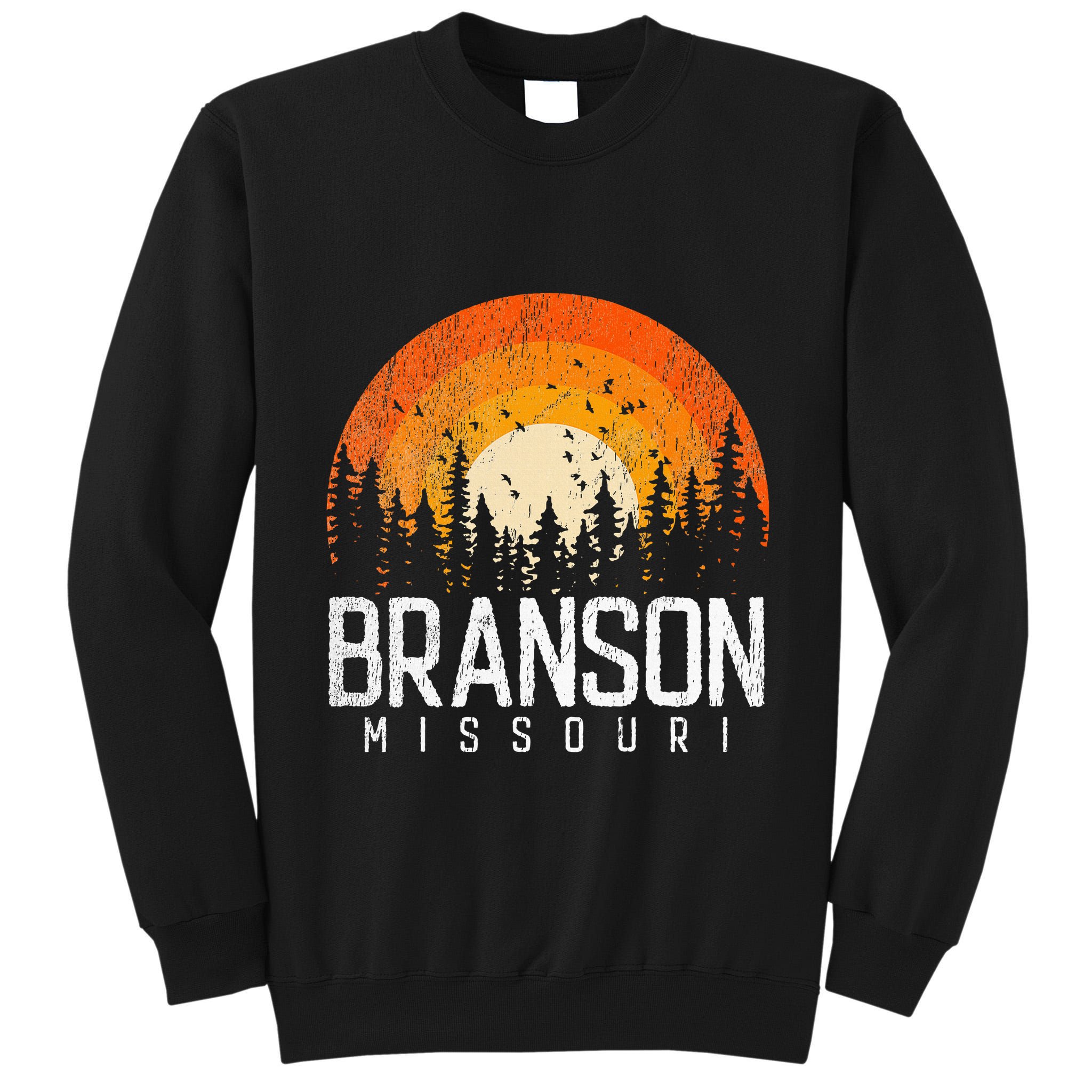 Branson Missouri Mo Retro Vintage 70s 80s 90s Tall Sweatshirt