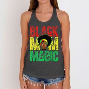 Black Mom Magic Black History Month Africa Pride Women's Knotted Racerback Tank