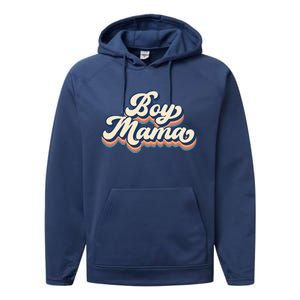 Boy Mama Ma Mommy Mom Bruh Performance Fleece Hoodie