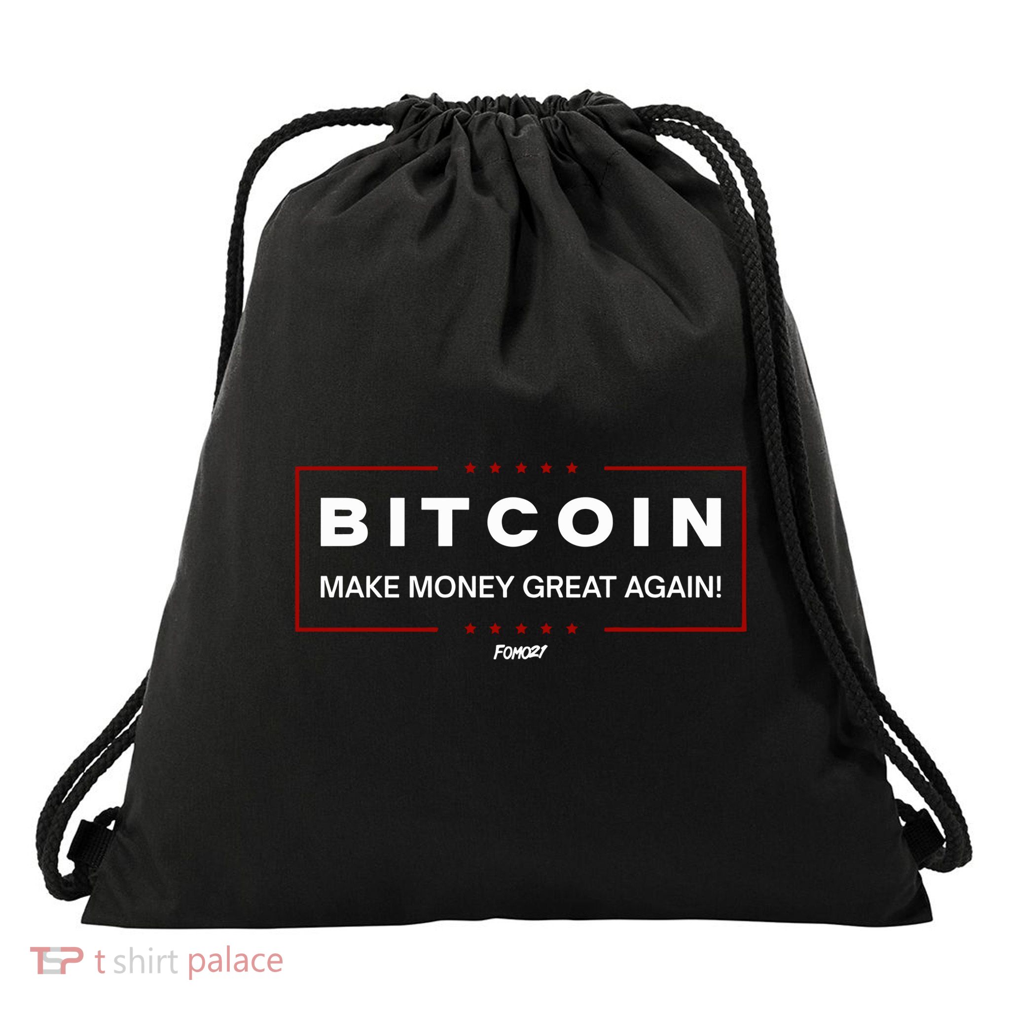 Bitcoin Make Money Great Again Drawstring Bag