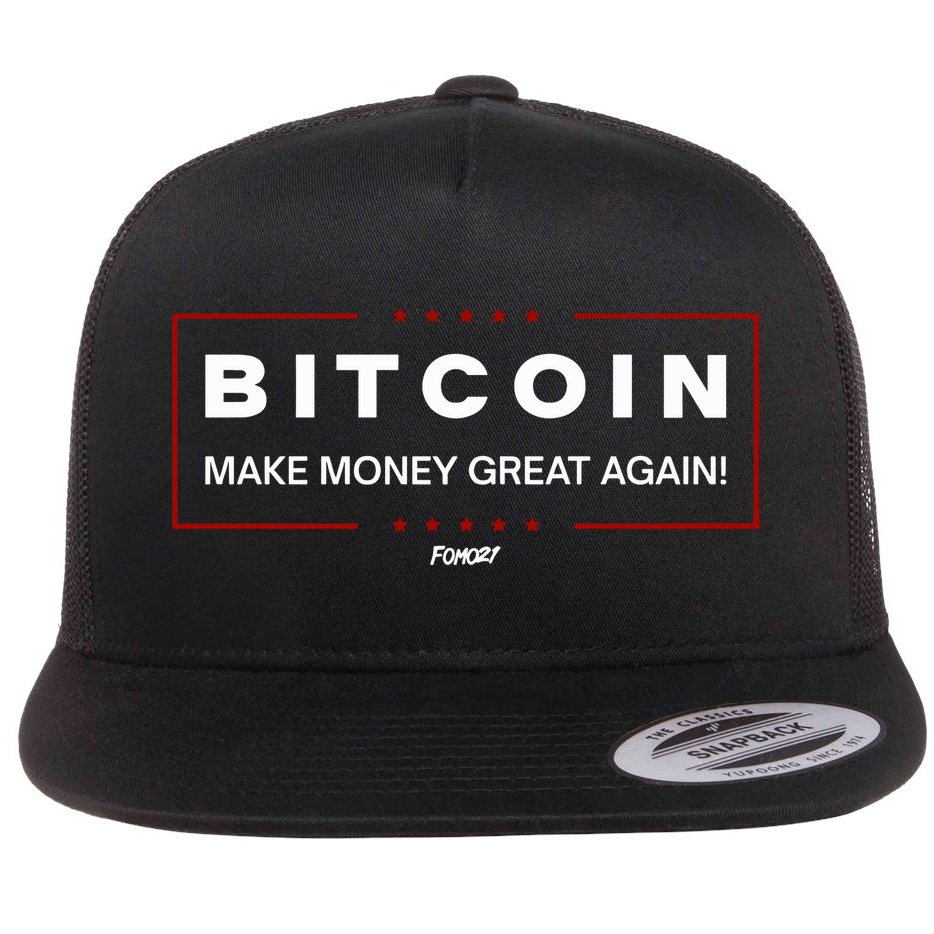 Bitcoin Make Money Great Again Flat Bill Trucker Hat