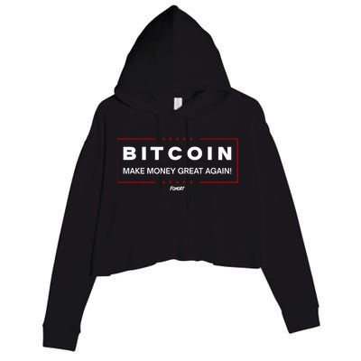 Bitcoin Make Money Great Again Crop Fleece Hoodie
