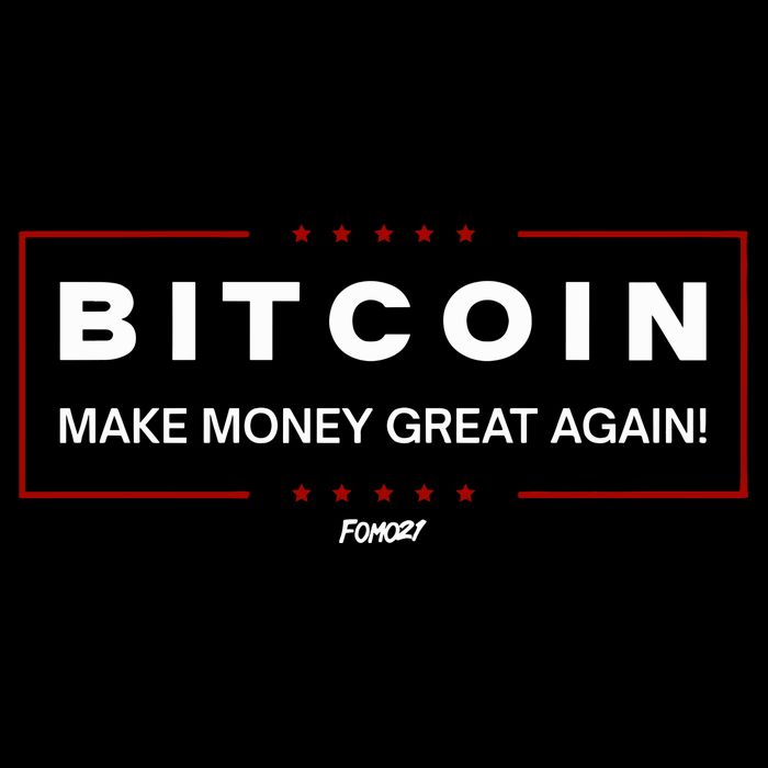 Bitcoin Make Money Great Again Cropped Pullover Crew