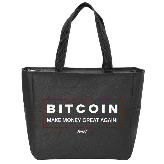 Bitcoin Make Money Great Again Zip Tote Bag