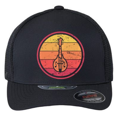 Bluegrass Music Mandolin Player Vintage Bluegrass Flexfit Unipanel Trucker Cap