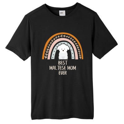 Best Maltese Mom Ever Dog Lovers Boho Rainbow Gift Tall Fusion ChromaSoft Performance T-Shirt