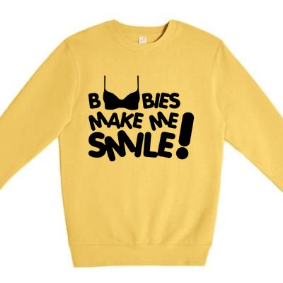 Boobies Make Me Smile Premium Crewneck Sweatshirt