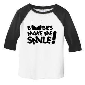 Boobies Make Me Smile Toddler Fine Jersey T-Shirt