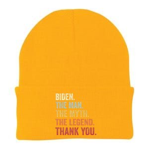 Biden Man Myth Legend Thank You Joe Biden President American Knit Cap Winter Beanie