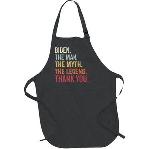 Biden Man Myth Legend Thank You Joe Biden President American Full-Length Apron With Pockets