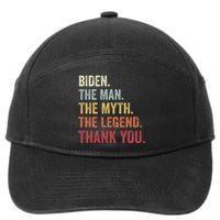 Biden Man Myth Legend Thank You Joe Biden President American 7-Panel Snapback Hat