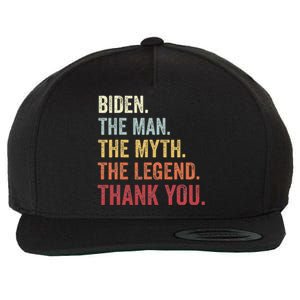 Biden Man Myth Legend Thank You Joe Biden President American Wool Snapback Cap