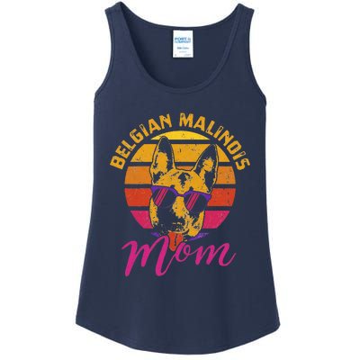 Belgian Malinois Mom Funny Retro Style Dog Owner Ladies Essential Tank