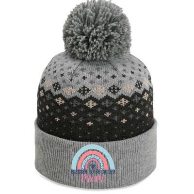 Best Mom MotherS Day Blessed To Be Called Mom Rainbow Great Gift The Baniff Cuffed Pom Beanie