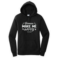 Bunny Make Me Happy Dad Life Easter Dad Father's Day Easter Day Women's Pullover Hoodie