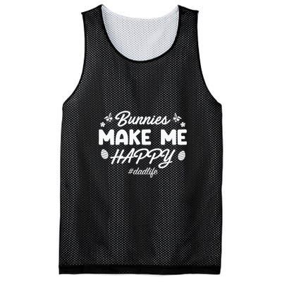 Bunny Make Me Happy Dad Life Easter Dad Father's Day Easter Day Mesh Reversible Basketball Jersey Tank