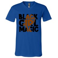 Black Magic Melanin Power Black History Month Funny Gift V-Neck T-Shirt