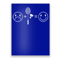 Badminton Makes Me Happy Badminton Player Shuttlecock Sport Funny Gift Poster