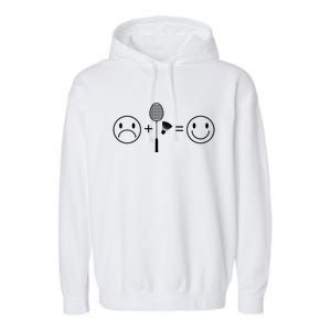 Badminton Makes Me Happy Badminton Player Shuttlecock Sport Funny Gift Garment-Dyed Fleece Hoodie