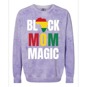 Black Mom Magic Black History Month Gift African American Gift Colorblast Crewneck Sweatshirt