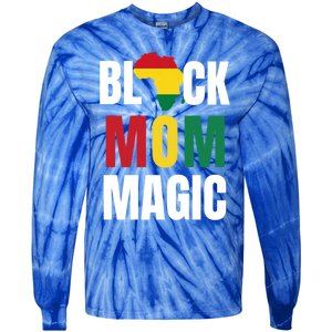 Black Mom Magic Black History Month Gift African American Gift Tie-Dye Long Sleeve Shirt