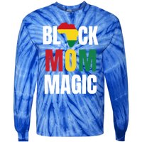 Black Mom Magic Black History Month Gift African American Gift Tie-Dye Long Sleeve Shirt