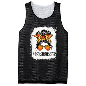 Basketball Mom Messy Bun Mama Bleached Basketball Player Mesh Reversible Basketball Jersey Tank