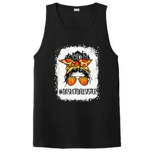 Basketball Mom Messy Bun Mama Bleached Basketball Player PosiCharge Competitor Tank