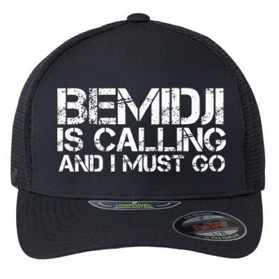 Bemidji Mn Minnesota Funny City Trip Home Roots Usa Gift Flexfit Unipanel Trucker Cap