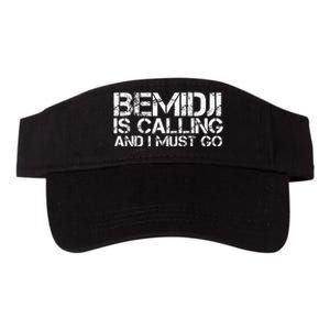 Bemidji Mn Minnesota Funny City Trip Home Roots Usa Gift Valucap Bio-Washed Visor