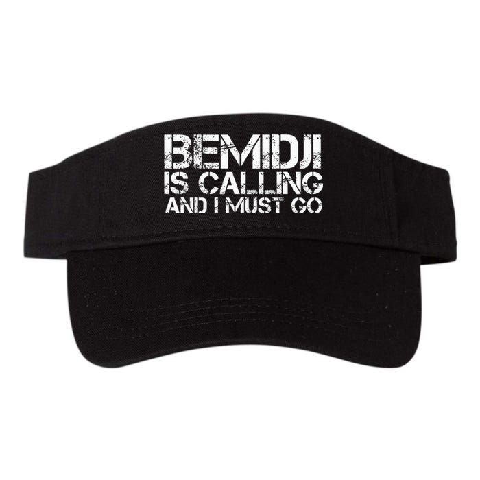 Bemidji Mn Minnesota Funny City Trip Home Roots Usa Gift Valucap Bio-Washed Visor