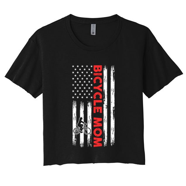 Biking Mom Mother Cycling Mountain Biking Cyclist Bicycle Gift Crop Top