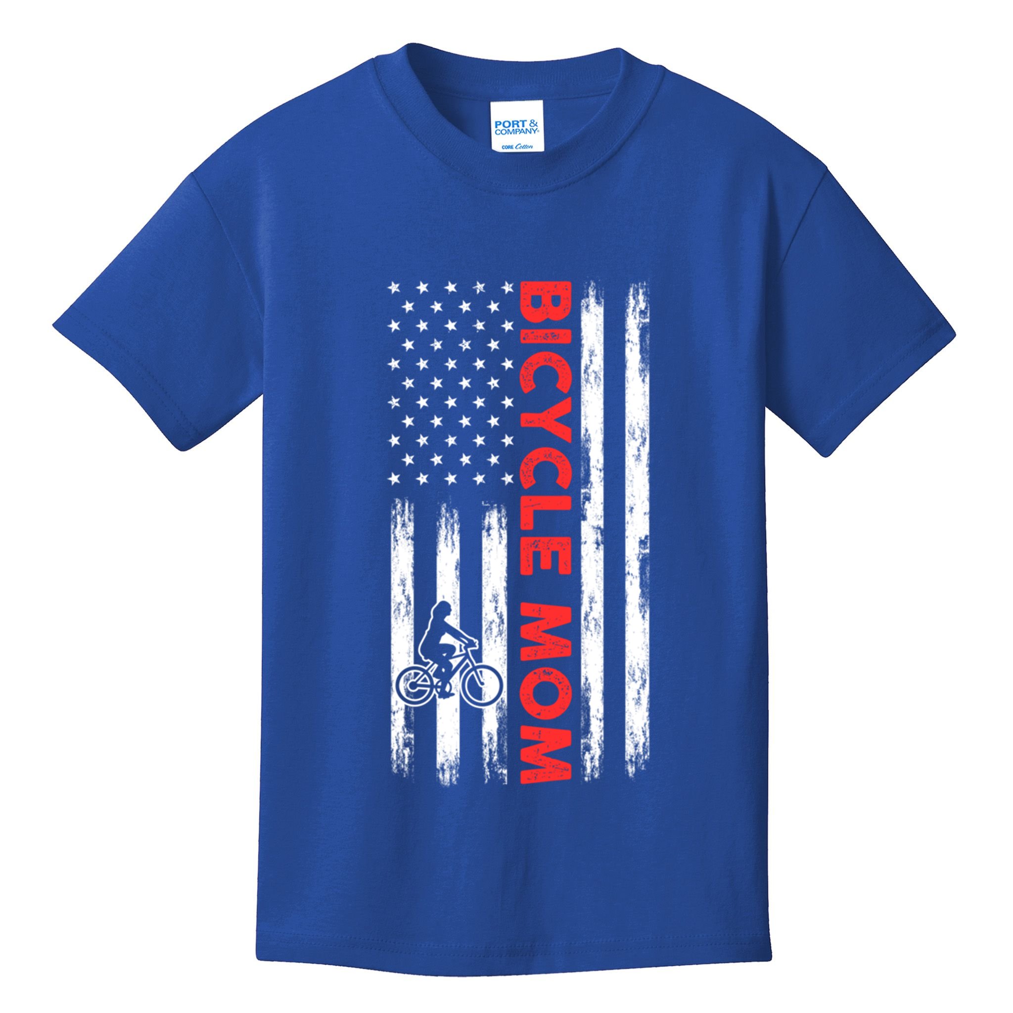 Biking Mom Mother Cycling Mountain Biking Cyclist Bicycle Gift Kids T-Shirt