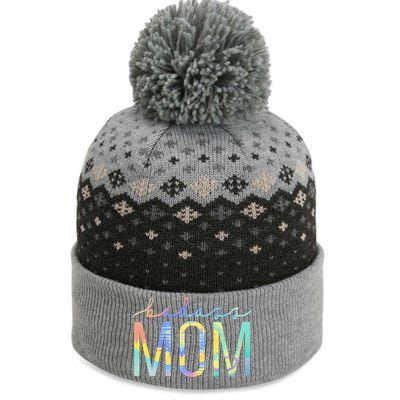 Badass Mom Mama Strong As A Mother Cute Mom Tiegiftdye Cool Gift The Baniff Cuffed Pom Beanie