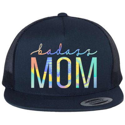 Badass Mom Mama Strong As A Mother Cute Mom Tiegiftdye Cool Gift Flat Bill Trucker Hat