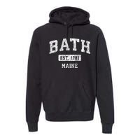 Bath Maine Me Vintage Sports Premium Hoodie