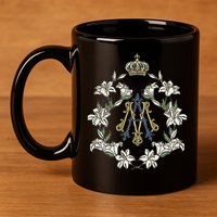 Blessed Mother Marian Catholic Symbol 11oz C Handle Ceramic Mug